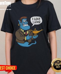 Awesome Anchor Genie I Love Lamp Ladies Tee featuring a fun lamp graphic, perfect for casual wear and lamp enthusiasts.