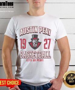 Awesome Austin Peay Governors basketball t-shirt in red, featuring team logo and vibrant design for fans and players.