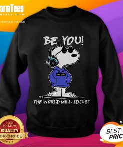 Awesome Be You Snoopy sweatshirt featuring a colorful design, perfect for casual wear and expressing individuality.