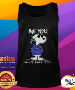 Awesome Be You The World Will Adjust Snoopy Tank Top featuring vibrant Snoopy graphic for stylish summer wear.