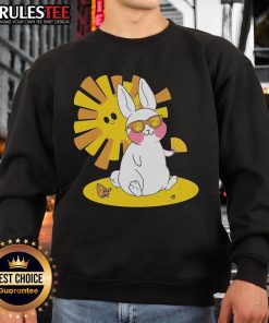 Awesome Beach Bun Bunny Sweatshirt featuring a playful bunny design, perfect for casual beach outings and cozy wear.