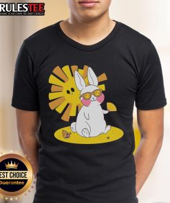 Awesome Beach Bun Bunny T-Shirt featuring a cute bunny design perfect for summer vibes and beach outings.