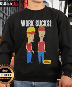 Awesome Beavis and Butt-Head at Work sweatshirt featuring iconic characters in a fun and vibrant design.