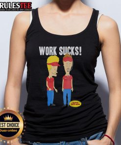 Awesome Beavis and Butt-Head at Work tank top featuring iconic characters in a fun, vibrant design for fans.