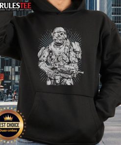 Awesome blue hoodie featuring a leader threat llama design, perfect for stylish and fun casual wear.