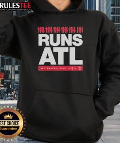 Awesome Braves Historic 29 Run Game September 2021 Hoodie featuring team colors and iconic game highlights.