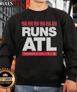 Alt Text: Awesome Braves Historic 29 Run Game September 2021 Sweatshirt showcasing team pride and memorable baseball moments.
