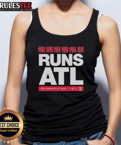 Awesome Braves Historic 29 Run Game September 2021 tank top showcasing vibrant team colors and iconic game highlights.