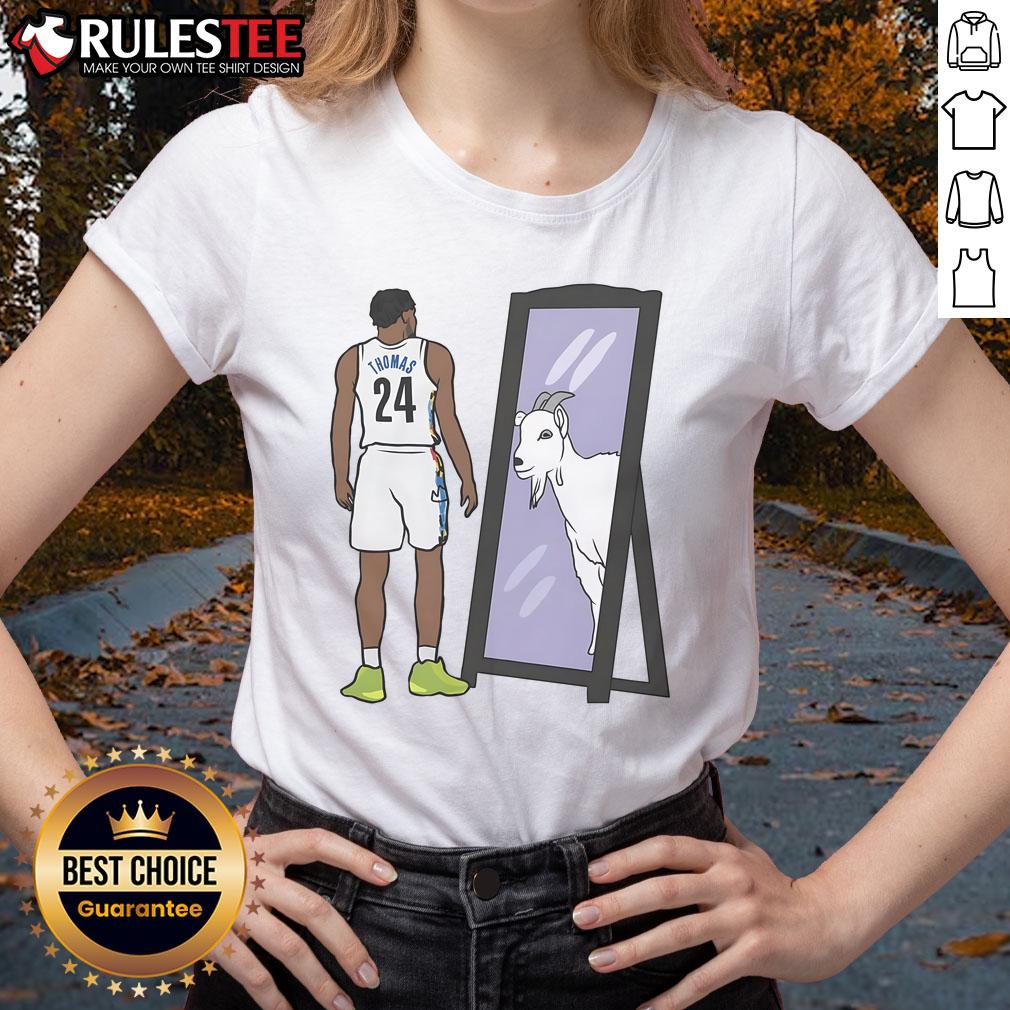 Awesome Cam Thomas Mirror Goat Ladies Tee Awesome Cam Thomas Mirror Goat Ladies Tee featuring a stylish design and vibrant colors for fans of basketball apparel.
