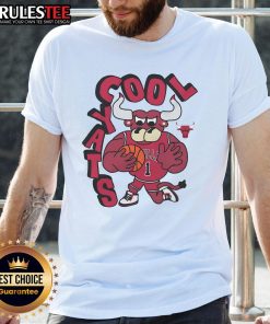 Alt Text: Awesome Chicago Bulls Stadium Essentials NBA x Staycool mascot T-shirt featuring vibrant team graphics and comfortable fit.