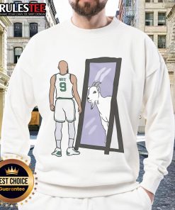 Awesome Derrick White Mirror Goat Sweatshirt featuring a stylish design and vibrant colors for basketball fans.
