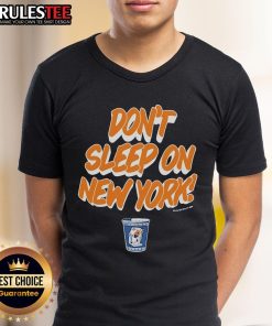 Awesome Don't Sleep On New York Knicks T-Shirt featuring bold graphics and vibrant colors, perfect for Knicks fans.