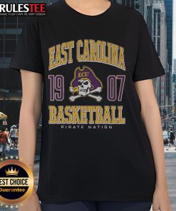 Awesome East Carolina Pirates Basketball ladies tee featuring vibrant team colors and logo for fans and supporters.