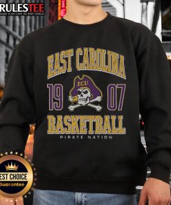 Alt Text: Awesome East Carolina Pirates basketball sweatshirt featuring vibrant team colors and logo, perfect for fans.