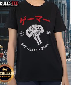 Awesome Eat Sleep Game vintage ladies tee featuring a stylish graphic design, perfect for gaming enthusiasts and casual wear.