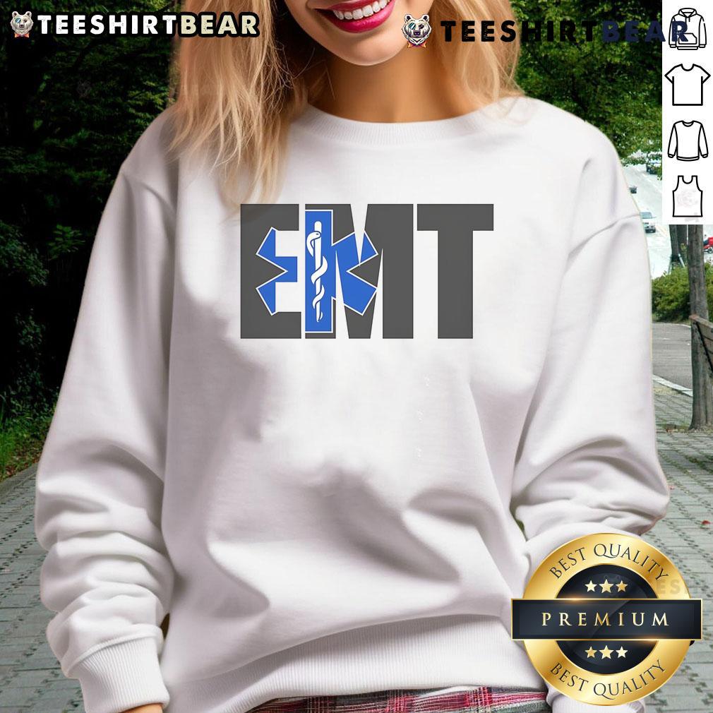 Awesome Emt Logo Sweatshirt Awesome EMT logo sweatshirt featuring a bold design, perfect for emergency medical technicians and healthcare enthusiasts.