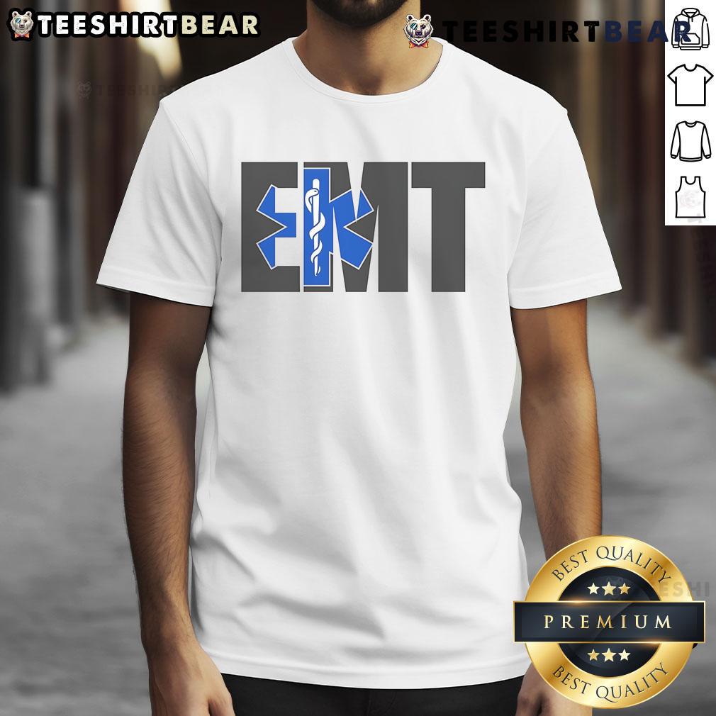 Awesome Emt Logo T Shirt Awesome EMT logo T-shirt featuring a bold design and vibrant colors, perfect for emergency medical technicians.