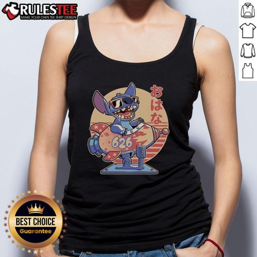 Alt Text: Awesome Extraterrestrial Animal Spaceship Stitch Tank Top featuring a vibrant alien design and stylish fit.
