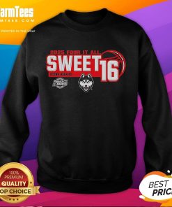 UConn Huskies Women's Basketball 2025 Sweet 16 sweatshirt showcasing team spirit and style for fans.