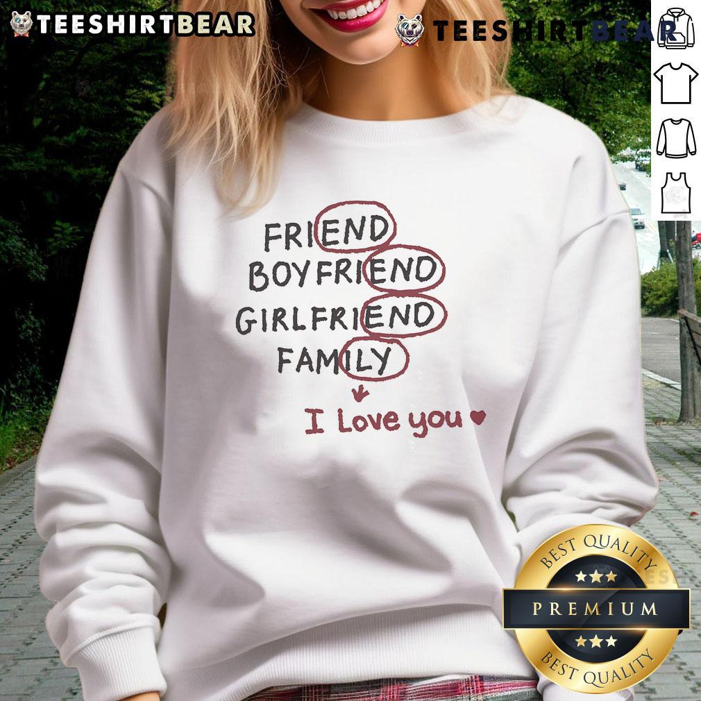 Awesome Friend Boyfriend Girlfriend Family I Love You Sweatshirt Awesome Friend Boyfriend Girlfriend Family I Love You Sweatshirt in cozy fabric, perfect for expressing love and friendship.
