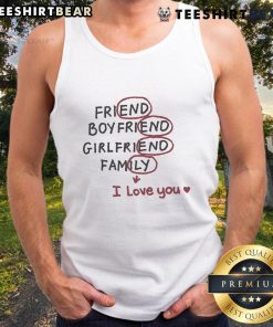 Awesome Friend Boyfriend Girlfriend Family I Love You Tank Top featuring a stylish design for casual wear.