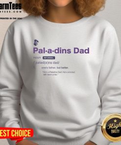 Alt Text: Awesome Furman Paladins Dad Definition Sweatshirt featuring bold graphic design, perfect for proud fathers and fans.