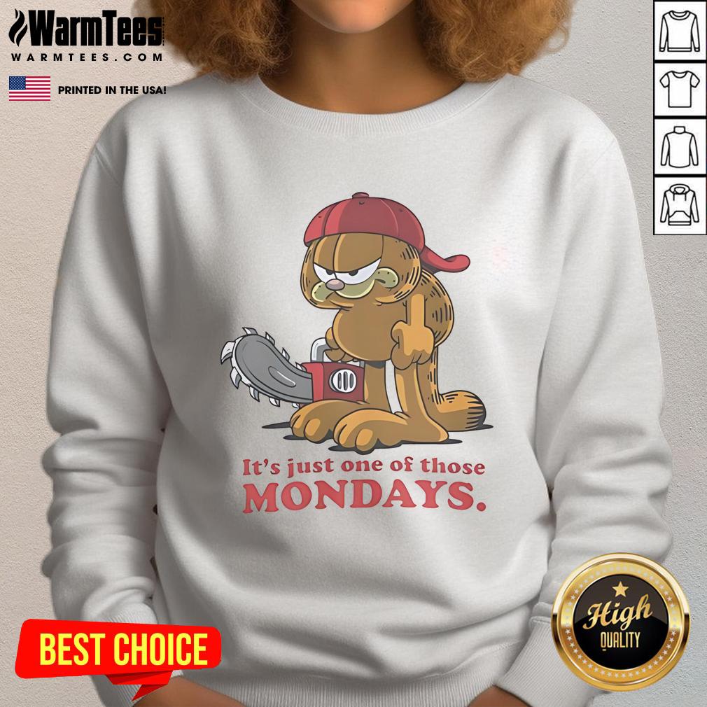 Awesome Gafield And Limp Bizkit It’S Just One Of Those Mondays Sweatshirt Awesome Garfield and Limp Bizkit 'It's Just One of Those Mondays' sweatshirt featuring vibrant graphics and bold design.