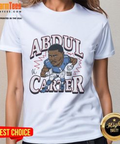 Awesome Giants Abdul Carter Signature Ladies Tee featuring bold graphics and a stylish fit for fans and fashion lovers.
