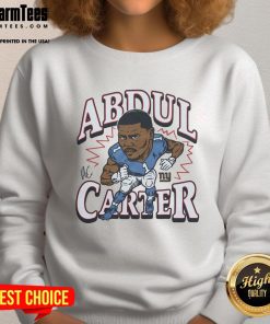 Awesome Giants Abdul Carter Signature Sweatshirt featuring bold designs and high-quality fabric for fans.