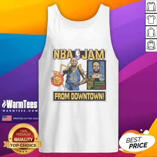 Awesome Golden State Warriors Stephen Curry homage tank top in royal blue, perfect for NBA fans and stylish game-day wear.