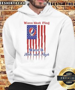 Awesome Grateful Dead hoodie featuring vibrant 'Wave That Flag' design, perfect for fans to showcase their love for the band.