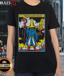 Awesome I The Black Mage Sleight Of Hand REMIX Ladies Tee featuring a stylish design for fantasy and gaming enthusiasts.