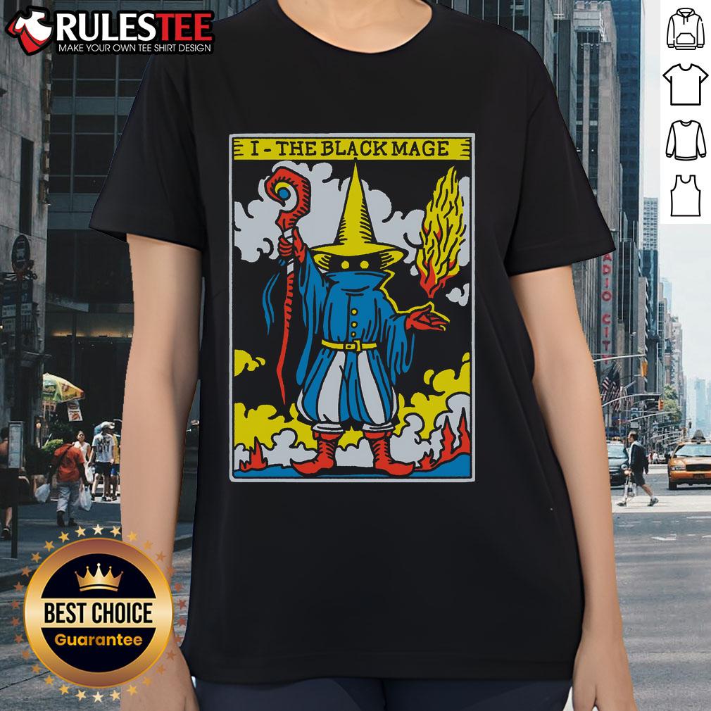 Awesome I The Black Mage Sleight Of Hand Remix Ladies Tee Awesome I The Black Mage Sleight Of Hand REMIX Ladies Tee featuring a stylish design for fantasy and gaming enthusiasts.