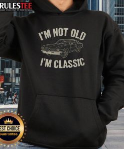 Awesome I'm Not Old I'm Classic 90 Car Hoodie featuring a vintage car graphic, perfect for classic car enthusiasts.