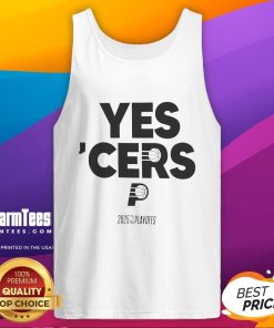 Awesome Indiana Pacers Yes Cers 2024-25 NBA Playoffs tank top design featuring team colors and logo.