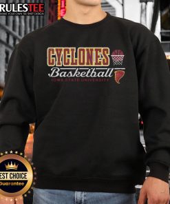Awesome Iowa State Cyclones vintage basketball sweatshirt in red with logo, perfect for fans and collectors.