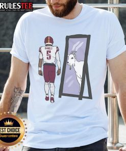 Awesome Jayden Daniels Mirror Goat T-Shirt featuring a bold graphic design, perfect for fans and collectors.