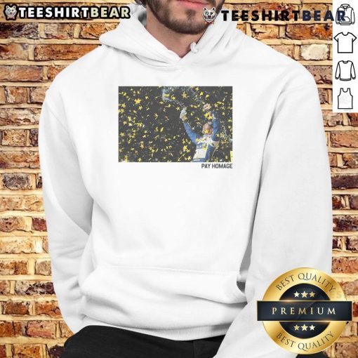 Awesome Jimmie Johnson Pay Homage Hoodie featuring a stylish design for NASCAR fans and racing enthusiasts.