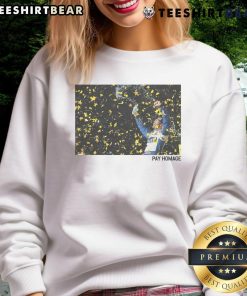 Awesome Jimmie Johnson Pay Homage Sweatshirt featuring bold graphics and a stylish design for racing fans.