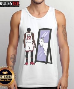 Awesome Jimmy Butler Mirror GOAT Tank Top featuring a bold graphic design celebrating basketball greatness.
