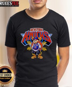 Alt Text: Awesome Jollibee New York Knicks T-Shirt featuring vibrant graphics and a stylish design for basketball fans.