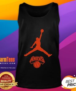 Awesome Jordan New York Knicks basketball NBA playoffs 2025 tank top featuring vibrant team colors and logo design.