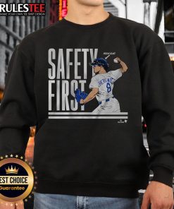Awesome Kike Hernandez Safety First Sweatshirt in vibrant colors, promoting style and comfort for baseball fans.