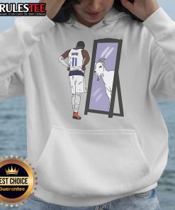 Awesome Kyrie Irving mirror GOAT Dallas hoodie featuring bold graphics for stylish fans of Dallas basketball.