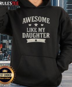 Vintage classic hoodie featuring 'Awesome Like My Daughter' design, perfect for parents showcasing pride in their kids.