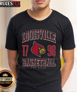 Awesome Louisville Cardinals Basketball 1798 T-Shirt featuring bold graphics and vibrant colors, perfect for fans.
