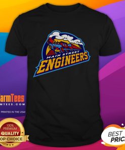 Awesome Main Street Engineers Train T-Shirt featuring a vintage train graphic, perfect for train enthusiasts and casual wear.