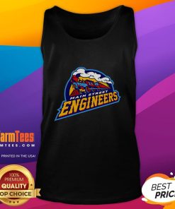 Awesome Main Street Engineers Train Tank Top featuring a vibrant train graphic on a stylish, comfortable tank top.