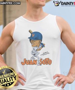 Awesome Mets Juan Soto signature tank top featuring vibrant team colors and stylish design for fans.
