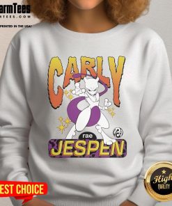 Awesome Mewtwo Pokmon sweatshirt featuring Carly Rae Jepsen and Brian Robert Jones design for stylish fans.